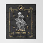 The Lovers VI Tarot Card Throw Blanket Gallery Image 2