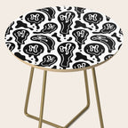 Black and white melted happy face pattern Side Table Gallery Image 2