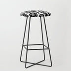 Black and white melted happy face pattern Stool Gallery Image 1