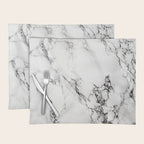 White Faux Marble Texture Placemat Gallery Image 1