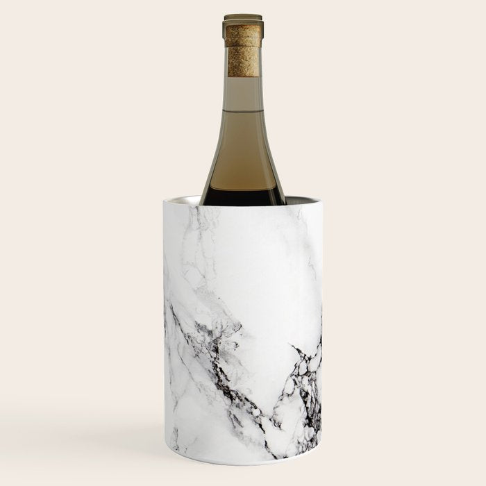 White Faux Marble Texture Wine Chiller Gallery Image 1