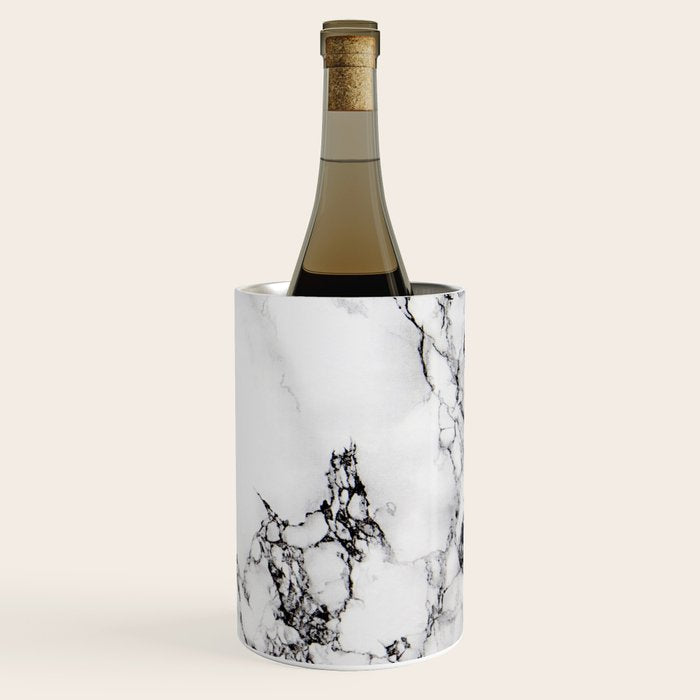 White Faux Marble Texture Wine Chiller Gallery Image 3
