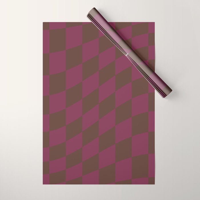 Wavy Chocolate x Ripe Berry Wrapping Paper Gallery Image 1
