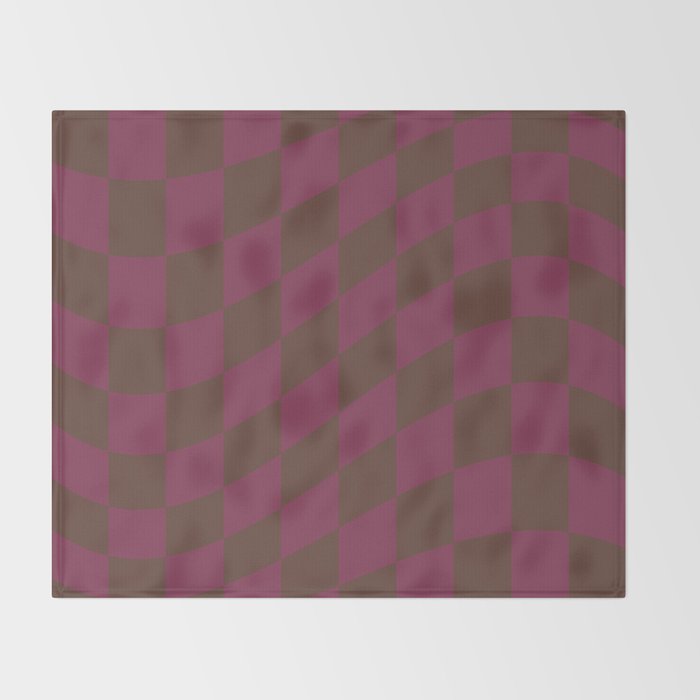 Wavy Chocolate x Ripe Berry Throw Blanket Gallery Image 2