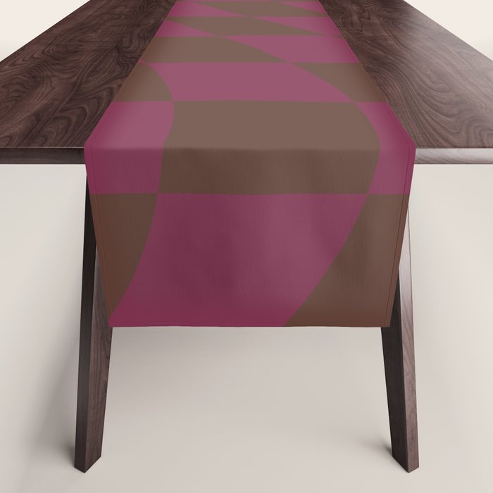Wavy Chocolate x Ripe Berry Table Runner Gallery Image 1