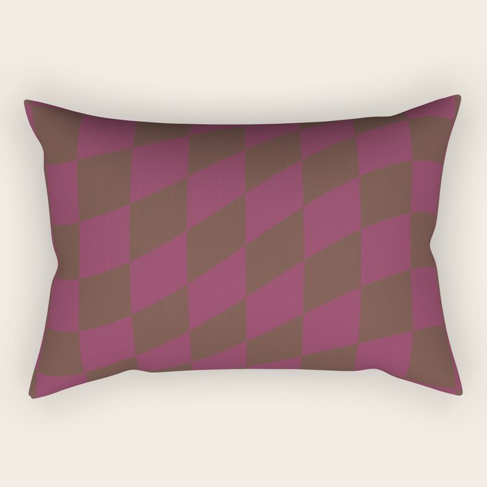 Wavy Chocolate x Ripe Berry Rectangular Pillow Gallery Image 1