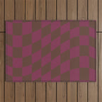 Wavy Chocolate x Ripe Berry Outdoor Rug Gallery Image 1