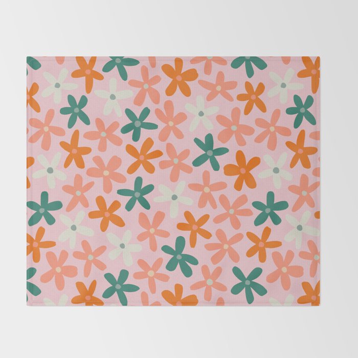 Tiny Flower Pattern #3 Throw Blanket Gallery Image 2