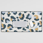 Snow Leopard Print Desk Mat Gallery Image 1