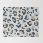 Snow Leopard Print Throw Blanket Gallery Image 2