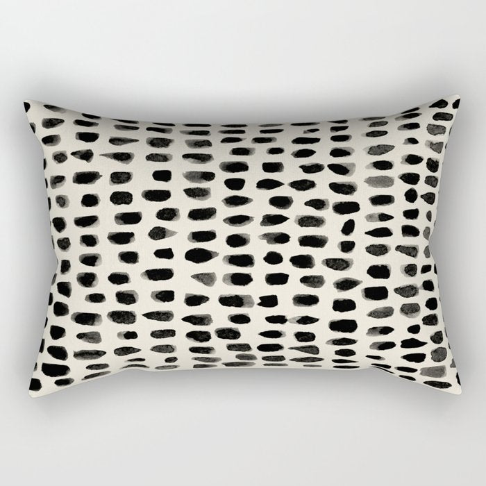 Dots (Beige) Rectangular Pillow Gallery Image 1