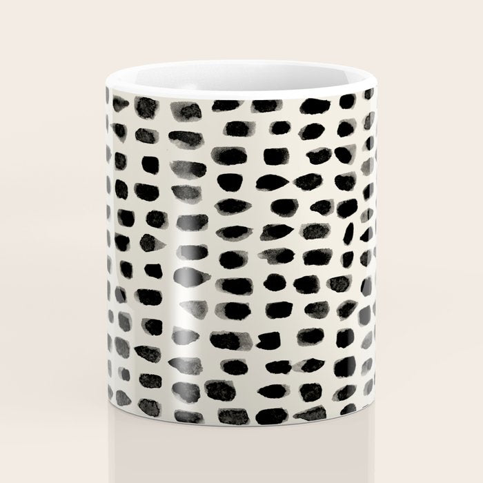 Dots (Beige) Coffee Mug Gallery Image 4