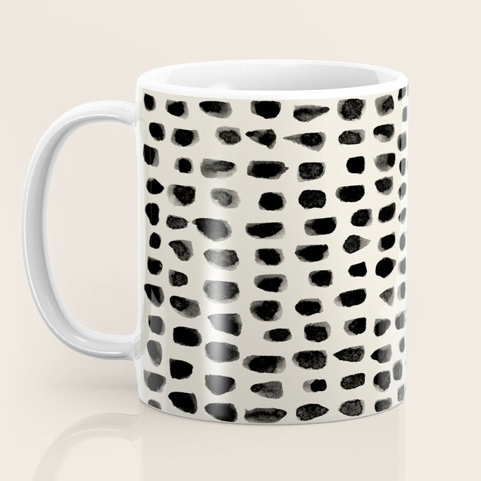 Dots (Beige) Coffee Mug Gallery Image 3