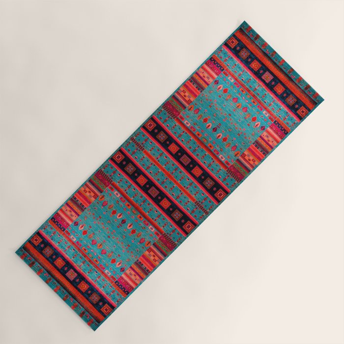 Traditional Berber Bohemian Moroccan Handmade Fabric Style Fall Autumn Color Inspiration Yoga Mat Gallery Image 1