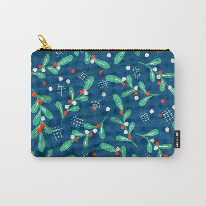Misseltoe -  christmas pattern no1 Carry All Pouch Gallery Image 1