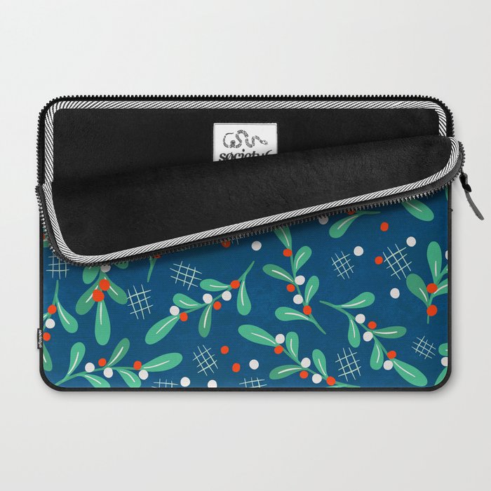 Misseltoe -  christmas pattern no1 Laptop Sleeve Gallery Image 2