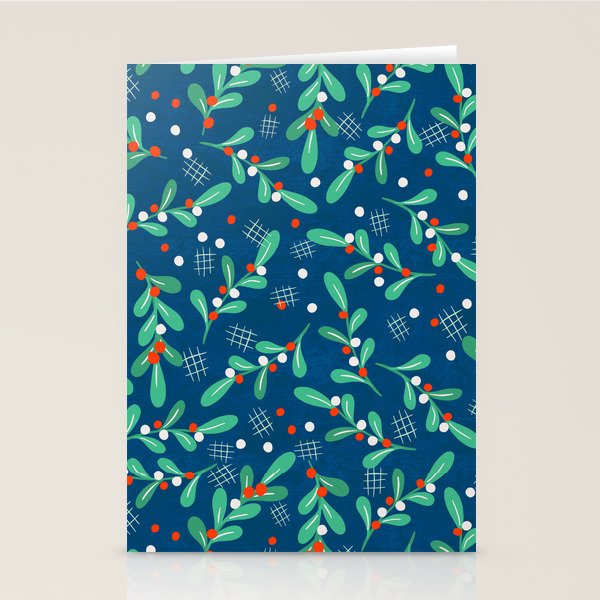 Misseltoe -  christmas pattern no1 Stationery Card Gallery Image 2
