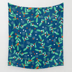Misseltoe -  christmas pattern no1 Wall Tapestry Gallery Image 4