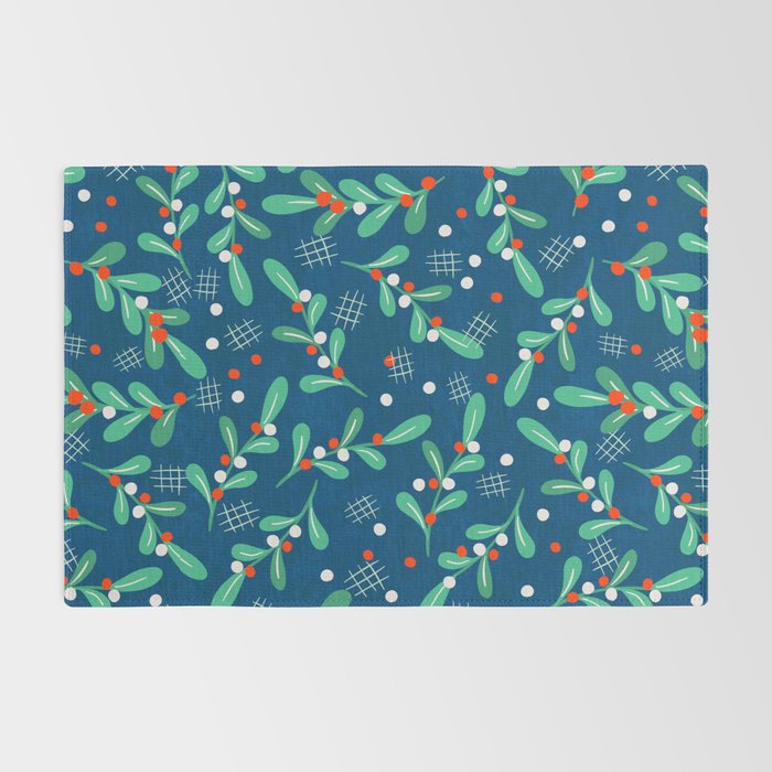 Misseltoe -  christmas pattern no1 Rug Gallery Image 2