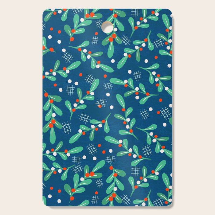 Misseltoe -  christmas pattern no1 Cutting Board Gallery Image 1