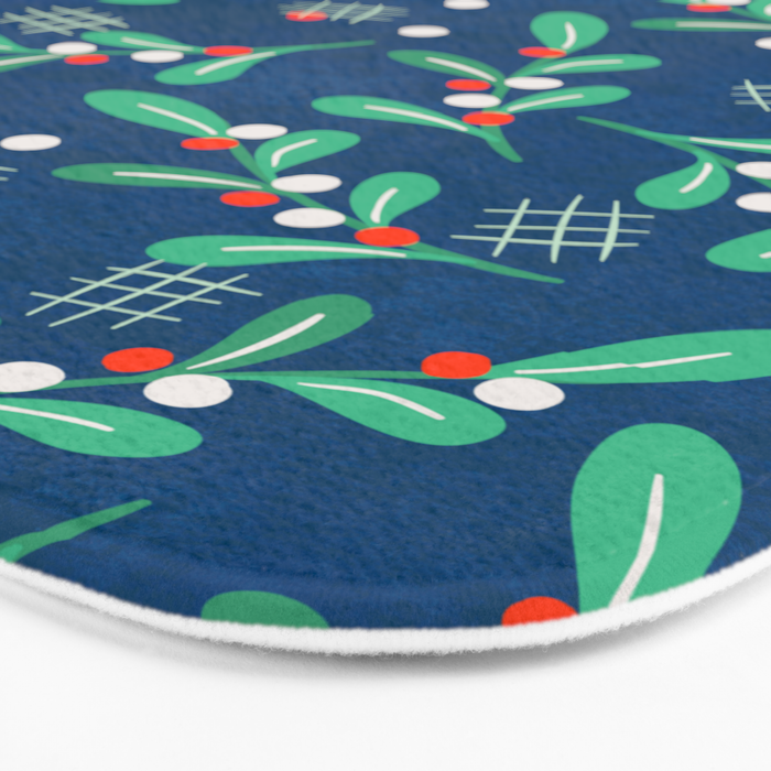 Misseltoe -  christmas pattern no1 Bath Mat Gallery Image 3