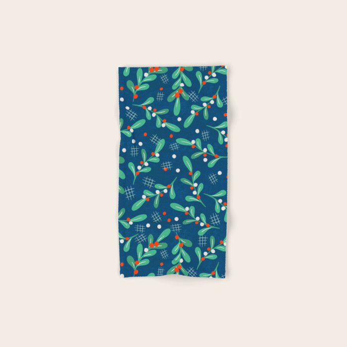 Misseltoe -  christmas pattern no1 Towels Gallery Image 1