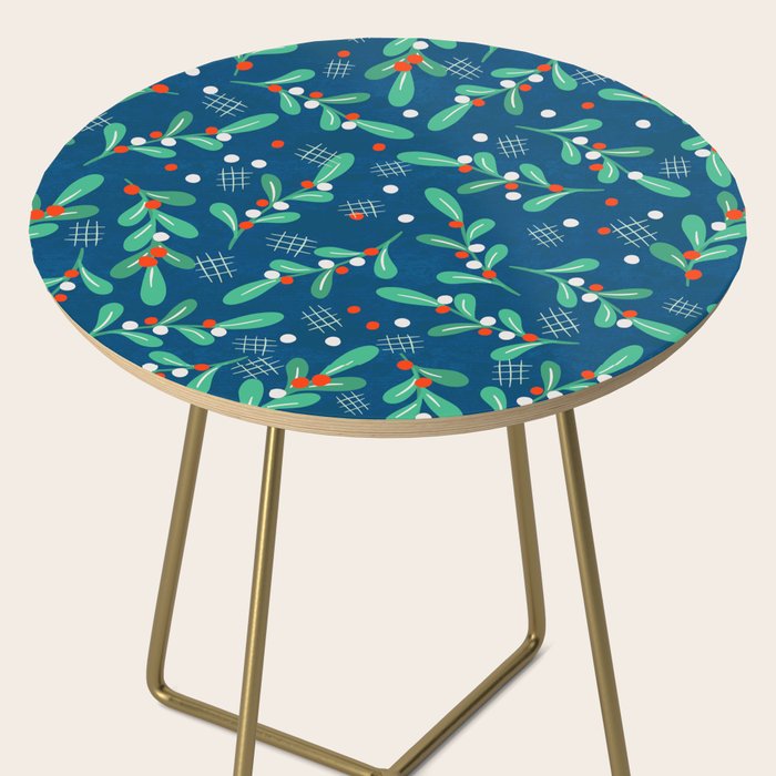 Misseltoe -  christmas pattern no1 Side Table Gallery Image 2
