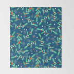 Misseltoe -  christmas pattern no1 Throw Blanket Gallery Image 2