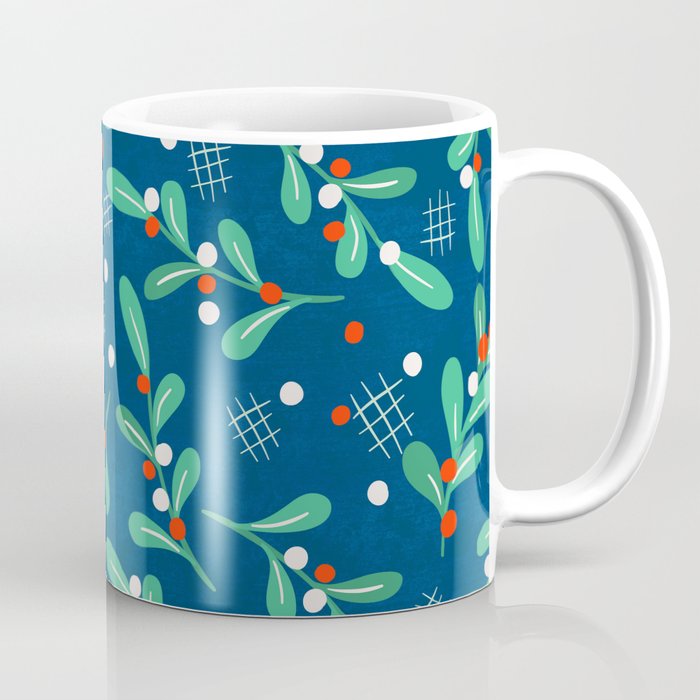 Misseltoe -  christmas pattern no1 Coffee Mug Gallery Image 1