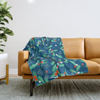 Misseltoe -  christmas pattern no1 Throw Blanket Gallery Image 1