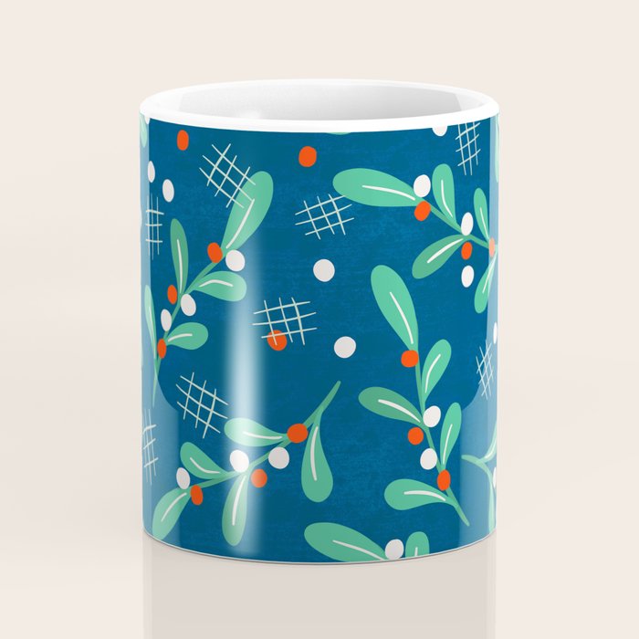 Misseltoe -  christmas pattern no1 Coffee Mug Gallery Image 4