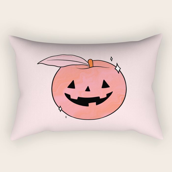 Spooky Peach Rectangular Pillow Gallery Image 1
