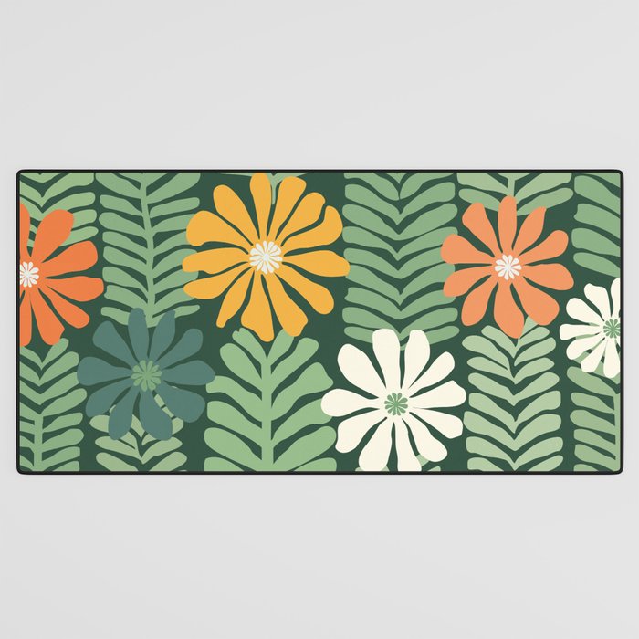 Spring Equinox Floral Pattern  Desk Mat Gallery Image 3