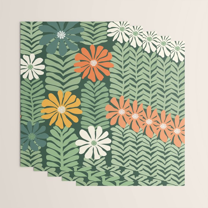 Spring Equinox Floral Pattern  Wrapping Paper Gallery Image 3