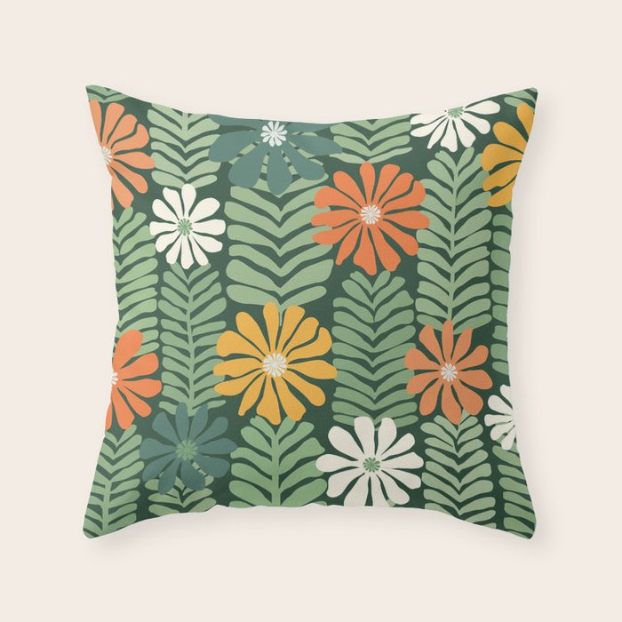 Spring Equinox Floral Pattern  Throw Pillow Gallery Image 6