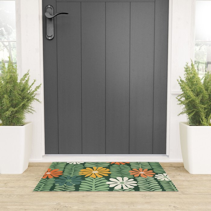 Spring Equinox Floral Pattern  Welcome Mat Gallery Image 3