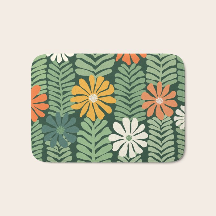 Spring Equinox Floral Pattern  Bath Mat Gallery Image 1
