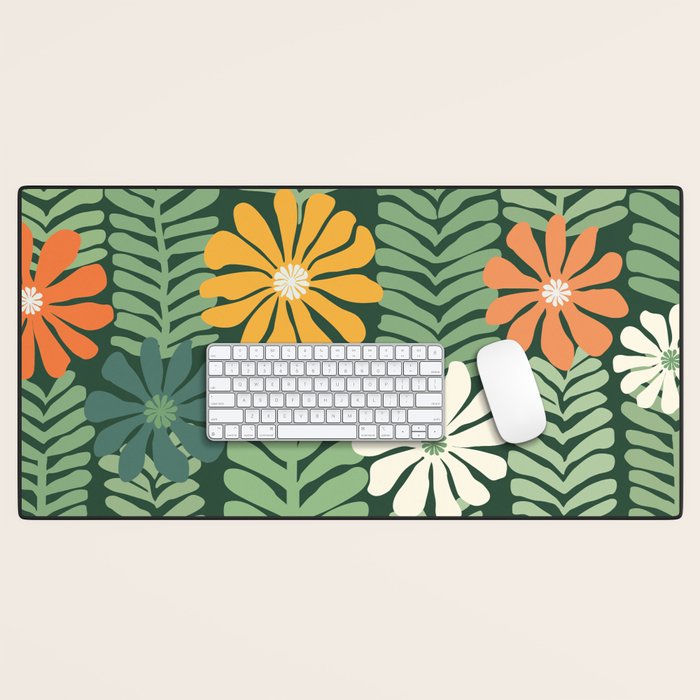 Spring Equinox Floral Pattern  Desk Mat Gallery Image 1