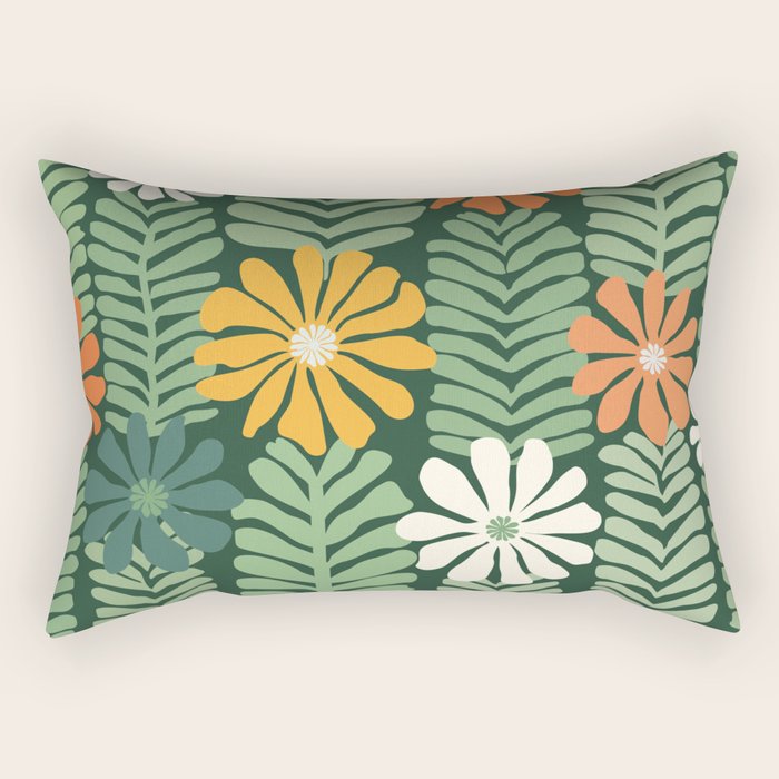 Spring Equinox Floral Pattern  Rectangular Pillow Gallery Image 1