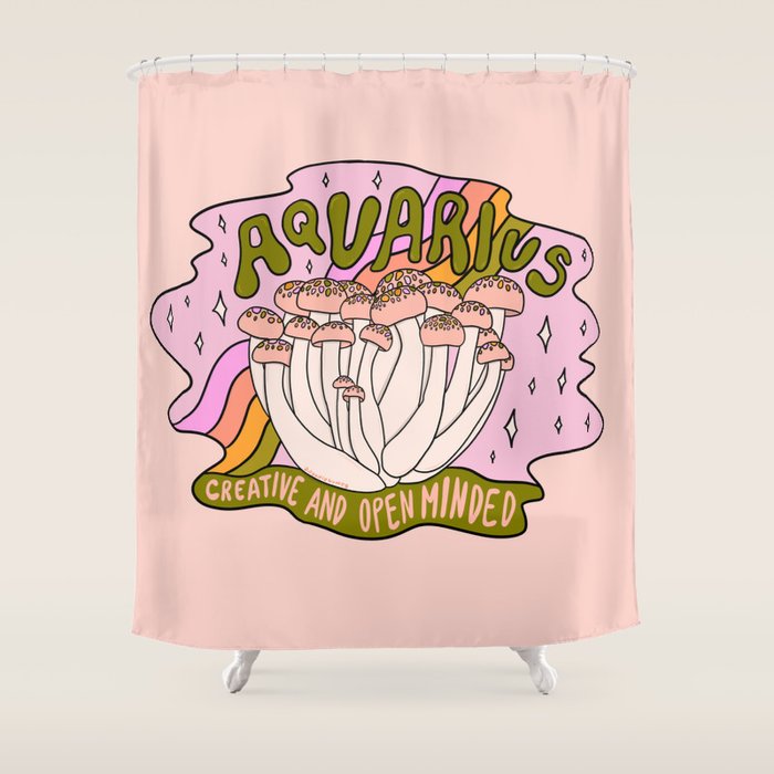 Aquarius Mushroom Shower Curtain Gallery Image 1