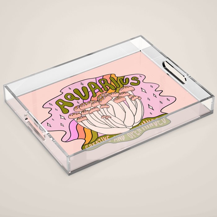 Aquarius Mushroom Acrylic Tray Gallery Image 1