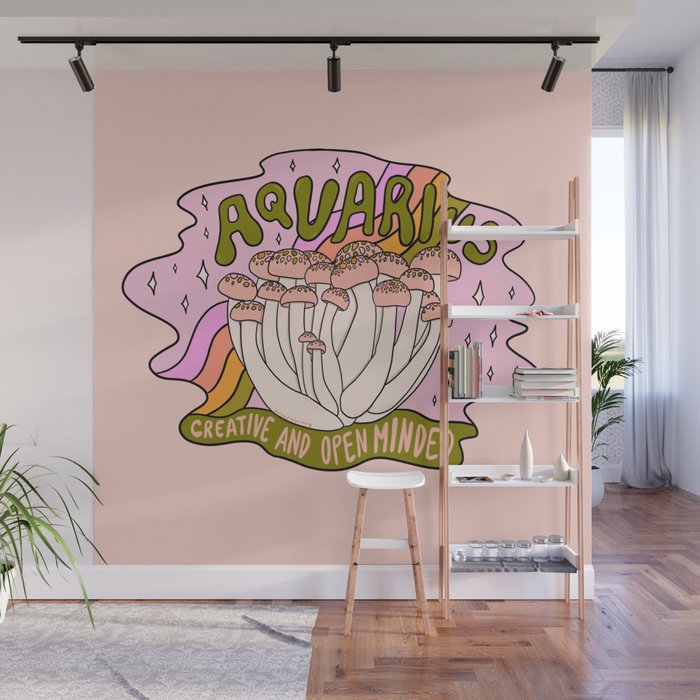 Aquarius Mushroom Wall Mural Gallery Image 1