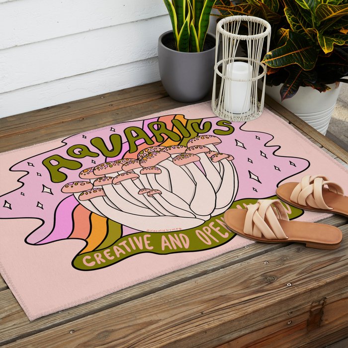 Aquarius Mushroom Outdoor Rug Gallery Image 2