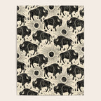 Bison - black and cream Poster Gallery Image 4