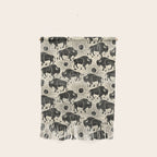 Bison - black and cream Wall Hanging Gallery Image 1