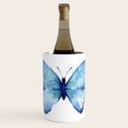 Blue Butterfly Watercolor Wine Chiller Gallery Image 1