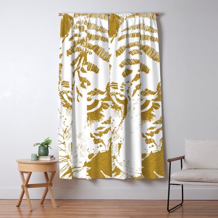 Golden tiger Window Curtain Gallery Image 5