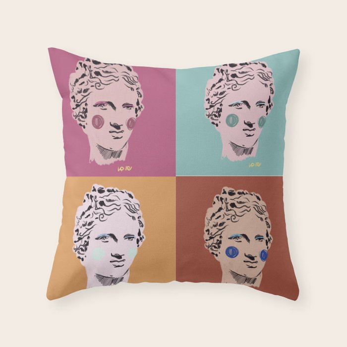 Ancient Marylin Throw Pillow Gallery Image 1