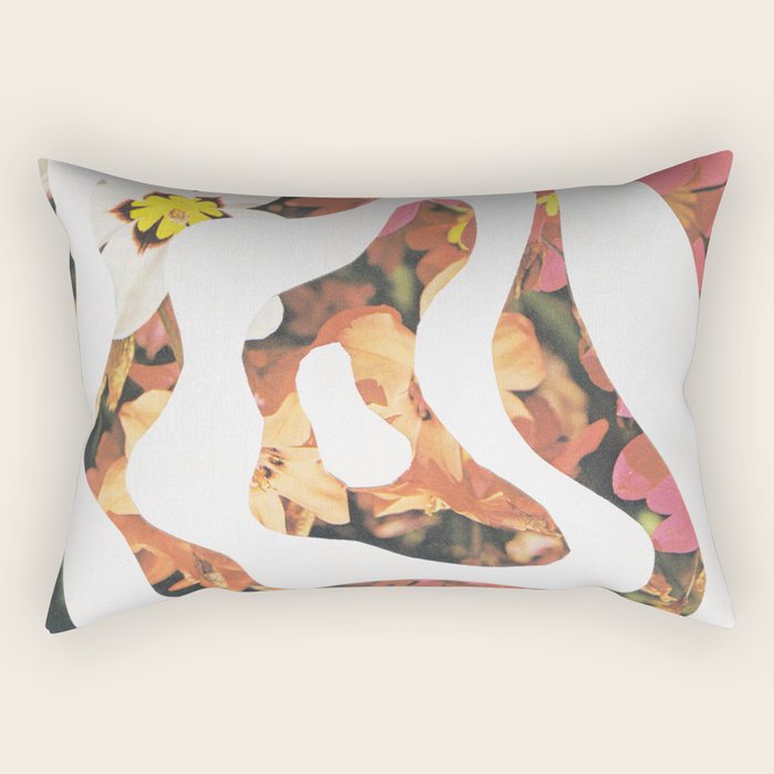 Contours of Blooms #1 Rectangular Pillow Gallery Image 1