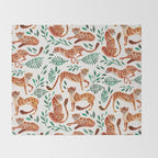 Cheetah Collection - Orange & Green Palette Throw Blanket Gallery Image 2